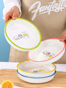 猫咪家用陶瓷碗碟套装日式可爱创意菜盘饭碗组合个性碗筷汤碗面碗