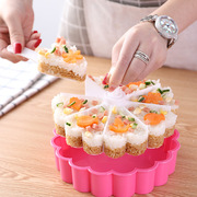 蛋糕盘寿司模具套装创意心形，寿司模烘焙果冻，布丁杯千层饭团模具
