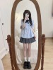 大码学院风jk衬衫制服，班服百褶半身短裙套装，学生短袖上衣宽松女夏