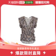 香港直邮Isabel Marant 女士Isabel Marant Lonea V 领荷叶边上衣