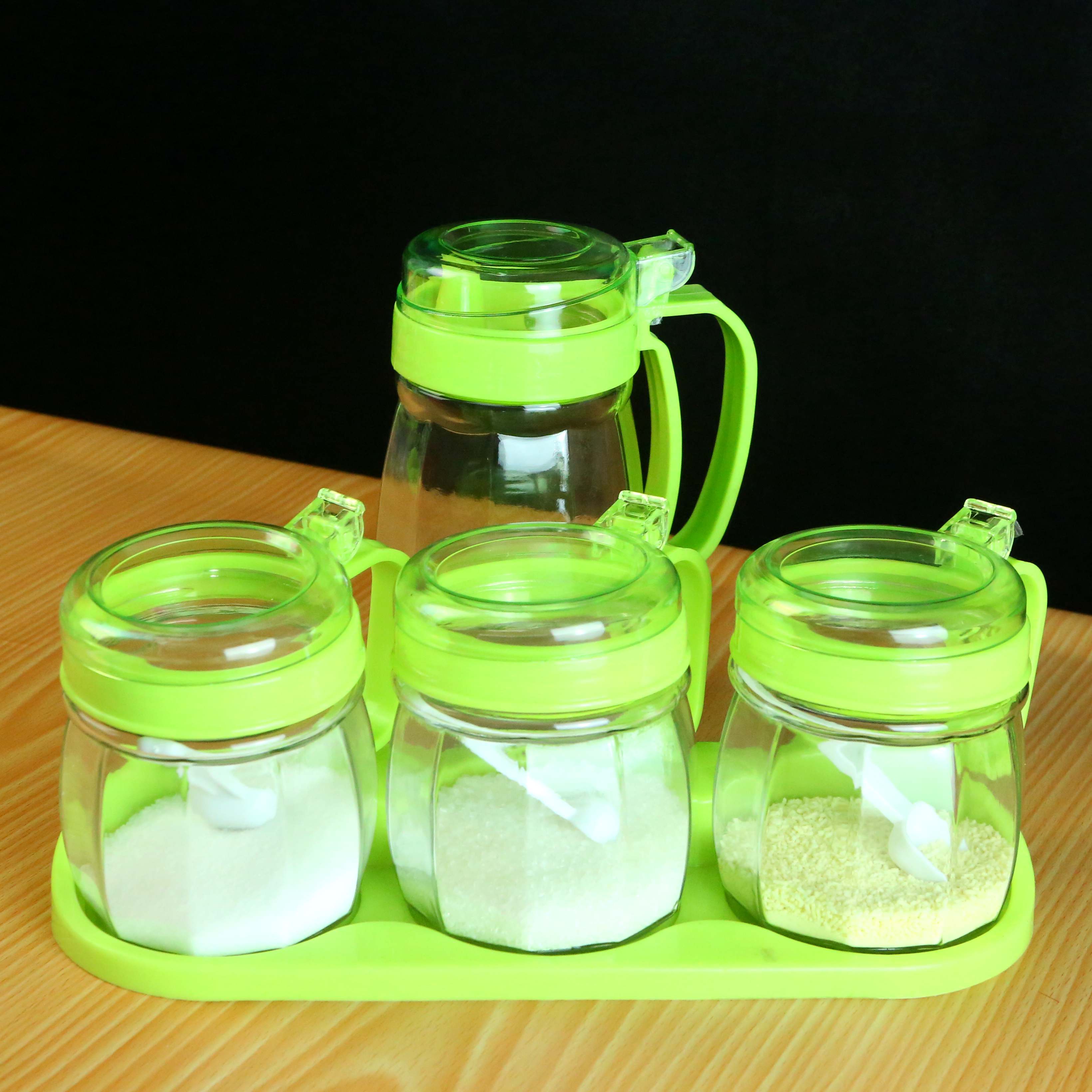kitchen Supplies Glass Seasoning Box suit household Cruet Salt shaker Soy sauce storage box Condiment bottles Sesame oil bottlein the Kitchen/Cooking utensils , Kitchen Gadgets/Kitchen storage , Storage jars/Kitchen storage containers , Seasoning bottles category - from Buy2taobao.com to provide professional Taobao agent buy service