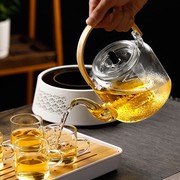 定制玻璃茶壶大容量蒸茶器全自动家用电陶炉煮茶器，电磁烧水壶套装
