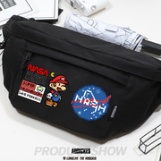 NASA潮牌联名马里奥男士男生胸包单肩包斜挎包随身包手机包大容量