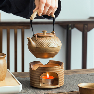 温茶炉煮茶壶养生蜡烛底座，保温暖茶器提香陶瓷，茶具配件茶道泡茶壶
