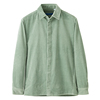 第五季秋冬外套式衬衫男长袖青年时尚休闲绿色纯棉加厚灯芯绒衬衣