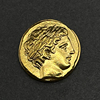古希腊金币项链镀金饰品，阿波罗狮子座锁骨链复刻古币，吊坠星座礼物