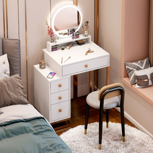 梳妆台卧室现代简约小户型，主卧2023年网红收纳柜一体化妆台桌