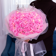 肥皂包装礼手工高级玫瑰周年礼盒伴手男友花卉创意装饰*花束制作