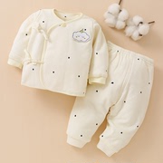 新生婴儿衣服秋冬a类套装，分体无骨和尚，服纯棉初生0-3个月夹棉加厚