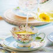 促花茶壶套装水果茶壶花茶杯家用英式下午茶茶具欧式玻璃壶耐热新