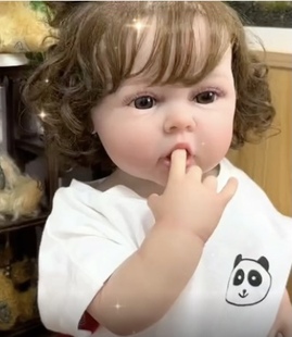 55厘米全软搪胶可入水仿真宝宝吃手指，女孩重生娃娃婴儿硅胶模型