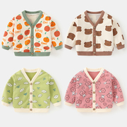 婴儿外套衣服休闲开衫1-2岁秋装，春秋男童女，宝宝幼儿小童毛衣上衣
