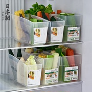 日本进口冰箱蔬菜收纳神器放菜专用储物盒立式分隔蔬菜保鲜整理盒