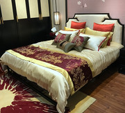 新中式床 双人床实木床中式酒店宾馆样板房禅意卧室家具定制