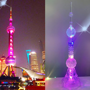 创意发光led灯，东方明珠塔模型摆件上海特色，旅游纪念品送老外