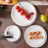 陶瓷创意餐具简约菜盘子早餐盘家用白色，骨瓷牛排盘凉菜西餐盘菜盘