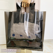 透明黑色服装袋子塑料袋手提袋，定制logo购物袋包装袋pe袋订