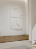 3浮雕客厅装饰画现代简约高档竖版玄关立体画单幅白色壁挂画