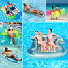 成人水上浮排茄子浮床沙滩充气漂浮垫儿童游泳座圈海边游泳装备