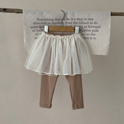 婴儿打底裤子春装女宝宝洋气，公主网纱裙裤，儿童长裤外穿0-1岁6个月