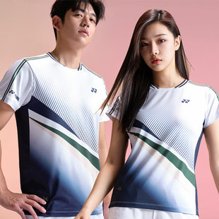 2024春夏韩国yonex尤尼克斯羽毛球服男女，款速干吸汗短袖套装
