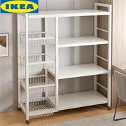 IKEA宜家厨房置物架落地多层蔬菜篮子收纳架多功能微波炉烤箱货架