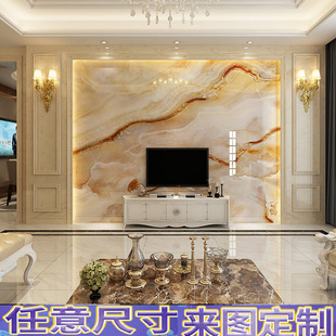 欧式岩板电视背景墙瓷砖，微晶石大理石客厅，影视墙罗马柱边框定制