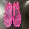 水晶鞋女士夏季坡跟韩版透气塑料防滑果冻，公主鞋居家洗澡浴室凉鞋