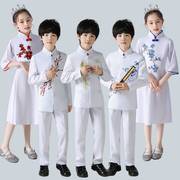 青花瓷演出服儿童古筝专业比赛中国风女童旗袍大童六一节表演服