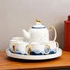 国潮风水墨陶瓷水杯子，茶壶水壶茶杯杯具套装，家用客厅待客茶具水具