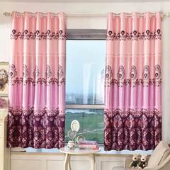 窗帘成品飘窗短帘半帘 半遮光布卧室阳台窗帘2米高可定制