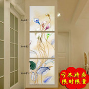 抽象墙画三联画走廊挂画花卉现代简约水晶壁画楼梯玄关装饰无框画