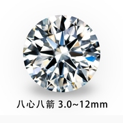 钻戒1-6mm锆石裸钻人造宝石HPHT圆形尖底工钻石饰品