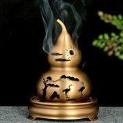 铜香炉盘香炉熏香炉家用迷你室内檀香炉香薰炉铜葫芦焚香炉家用品