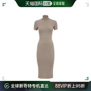 香港直邮fendi高领短袖，中长连衣裙fzdb15aq41