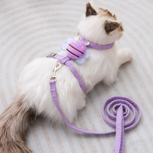 防走丢猫咪牵引绳工字型，外出专用遛猫绳防挣脱猫，链子幼猫兔子绳子