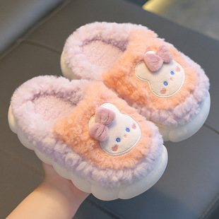 冬季儿童棉拖鞋男女童保暖防滑加绒亲子包跟中小童宝宝棉拖鞋