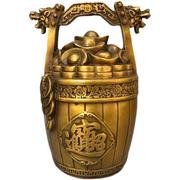 铜一桶金摆件(金摆件)存钱罐全铜水桶，财桶客厅家居聚财创意装饰品摆设