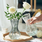 中等花瓶创意摆件客厅插花玻璃，透明ins北欧网红轻奢水养鲜花玫瑰