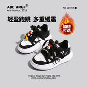 abcangf中国娃男童板鞋，2024炸街春季款儿童运动鞋，透气时尚女童鞋