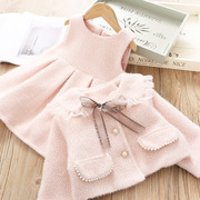 女童外套女宝加厚小香风俩件套装0-3周岁，小童连衣裙洋气韩版上衣