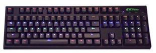 凯酷（KEYCOOL）104 LED 荣耀 黑色 混光背光机械键盘 游戏 黑轴
