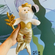 星巴克202150周年金色双尾美人鱼造型毛绒小熊儿童玩具