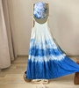 云南民族风传统手工扎染吊带连衣裙，蓝白拼接裙，绵绸舒适柔软大长裙