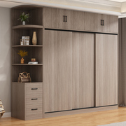 衣柜家用卧室实木生态板衣橱推拉门组合柜子现代简约储物收纳柜子