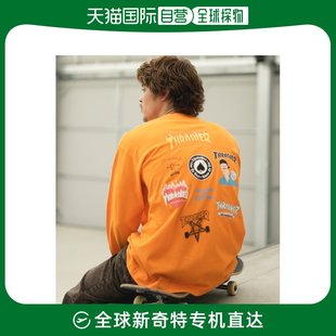 日本直邮THRASHER 特别定制款男女同款长袖T恤 宽松版型 背部随机