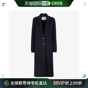 香港直邮潮奢fendi女士，外套蓝色羊绒大衣