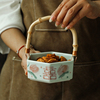 景德镇中式桃喜陶瓷餐具创意长方盘喜碗马克杯果篮新结婚礼物套装