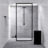 定制极窄边框整体浴室简易半隔断屏风干湿分离隔断钢化玻璃淋浴房