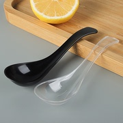 一次性勺子加厚塑料，包装汤勺商用透明汤匙，甜品小勺食品级打包饭勺